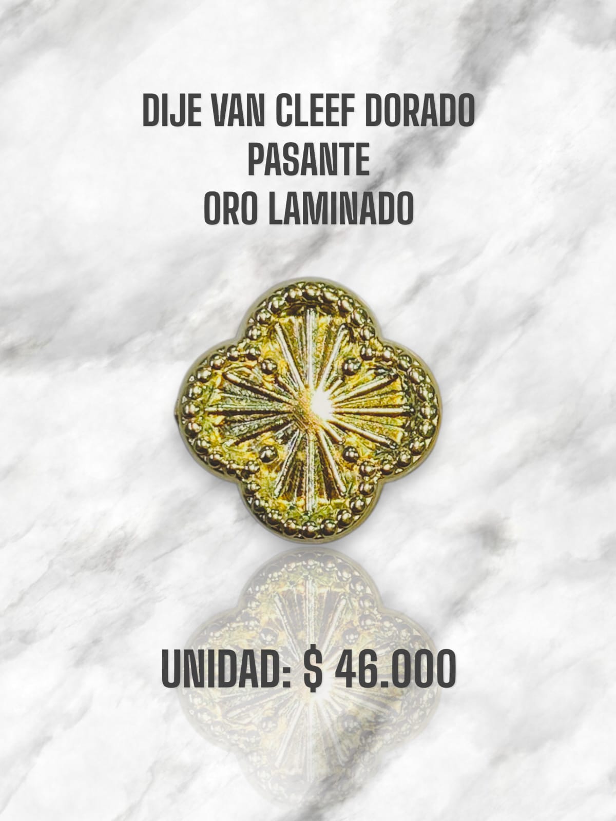 DIJE VAN CLEEF DORADO ORO LAMINADO