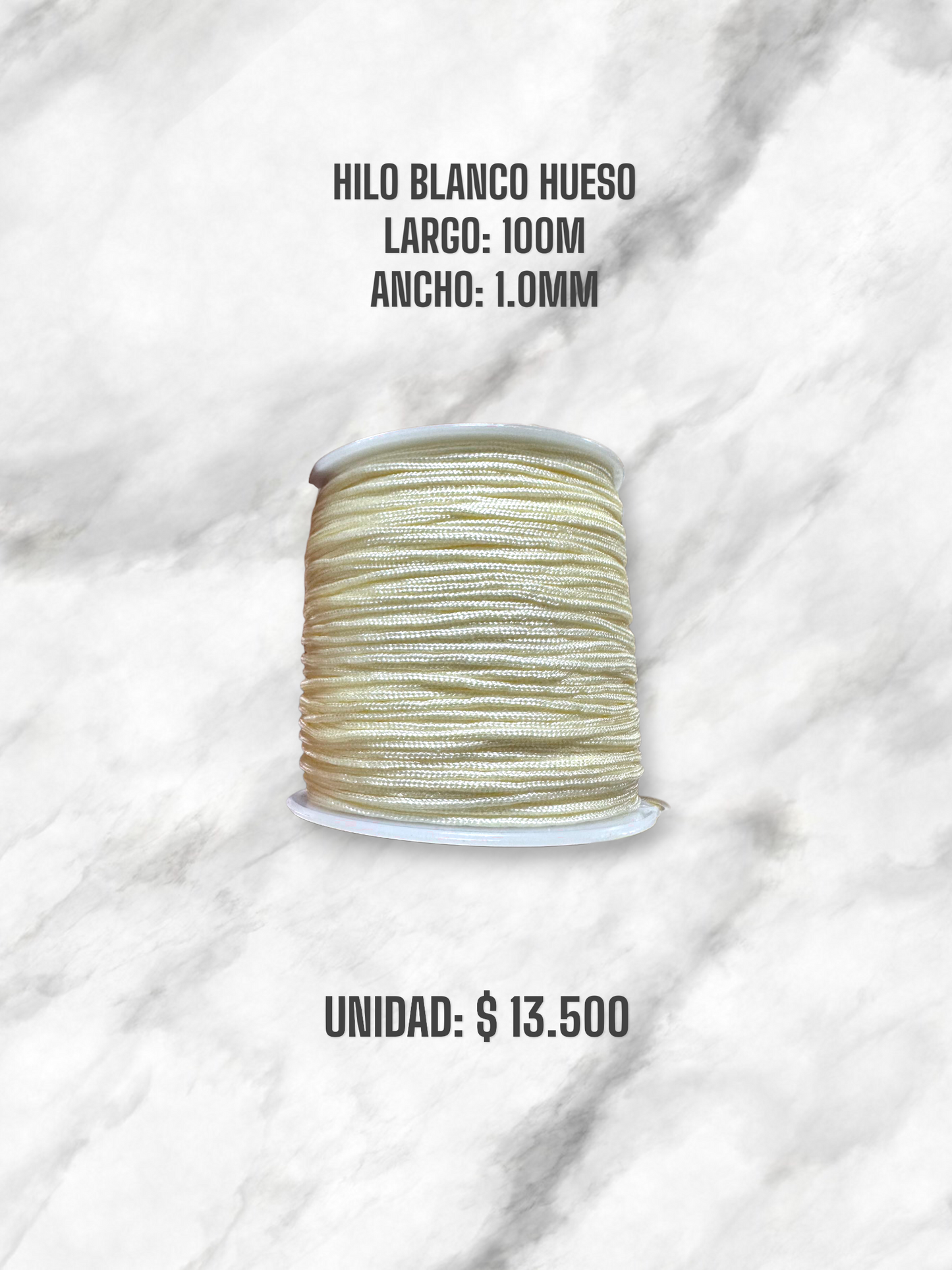 HILO BLANCO HUESO 1.0MM 100M