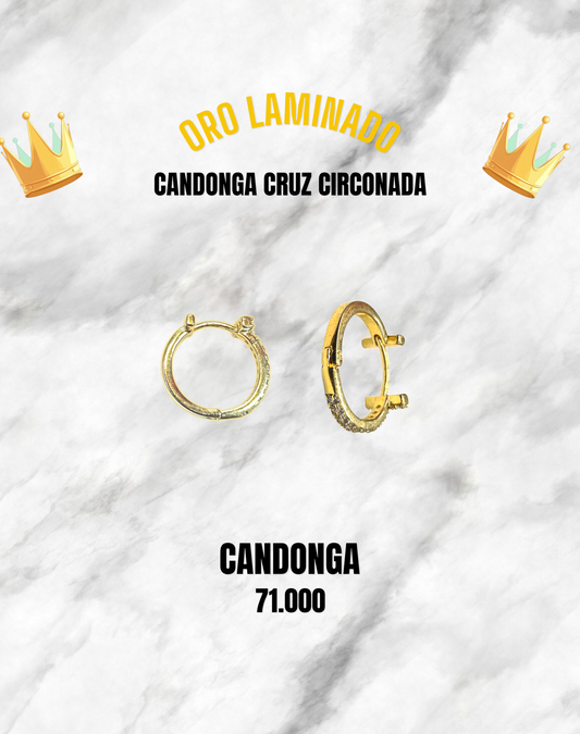 CANDONGA CRUZ CIRCONADA ORO LAMINADO
