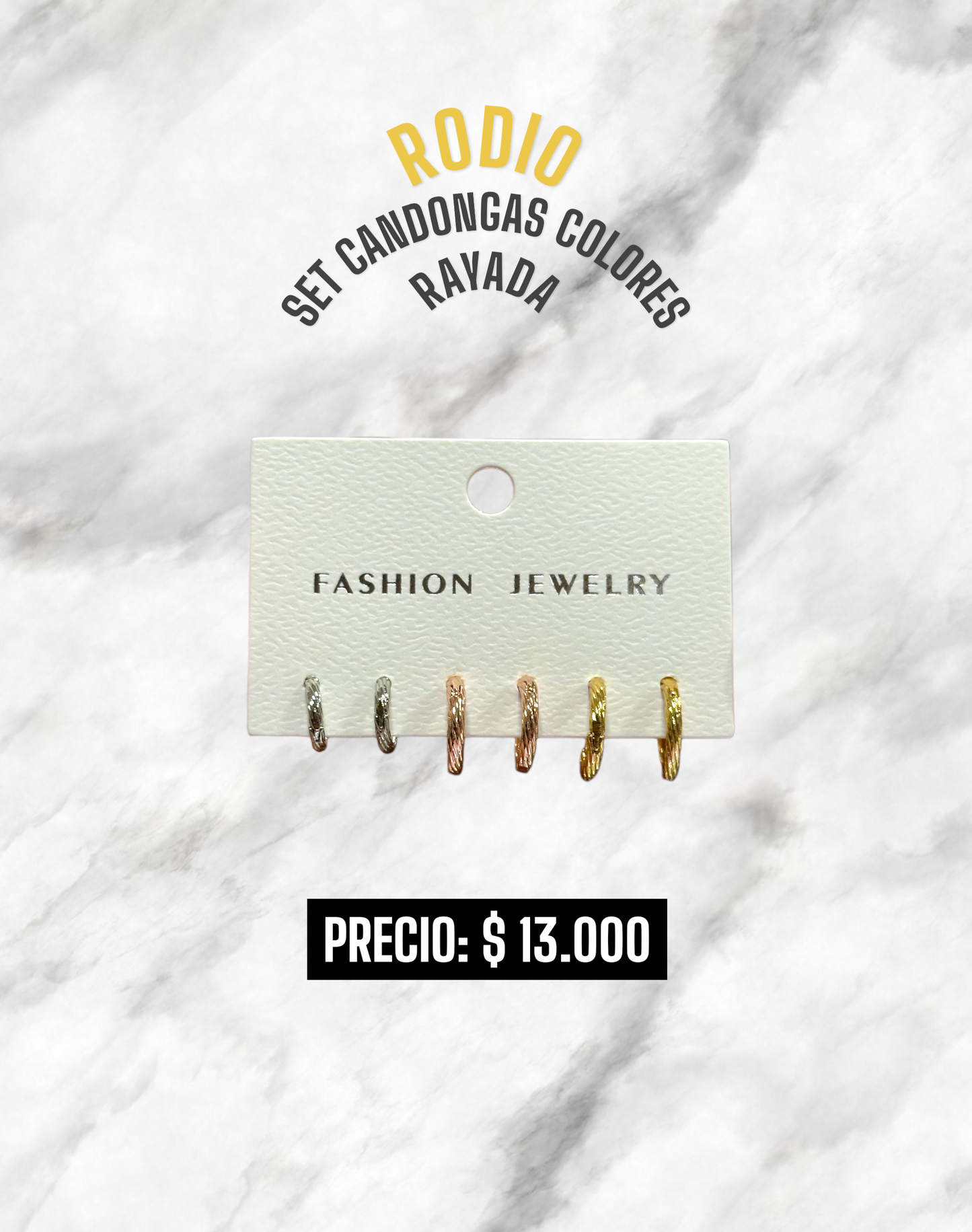 SET CANDONGAS RAYADAS COLORES RODIO