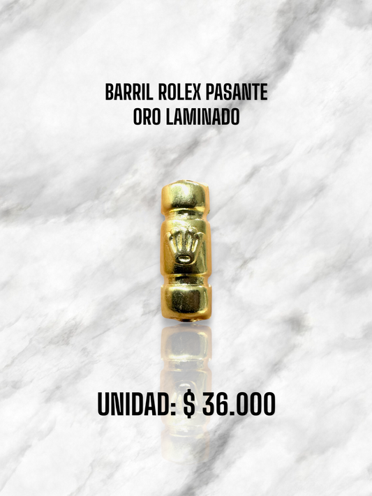 BARRIL ROLEX PASANTE ORO LAMINADO