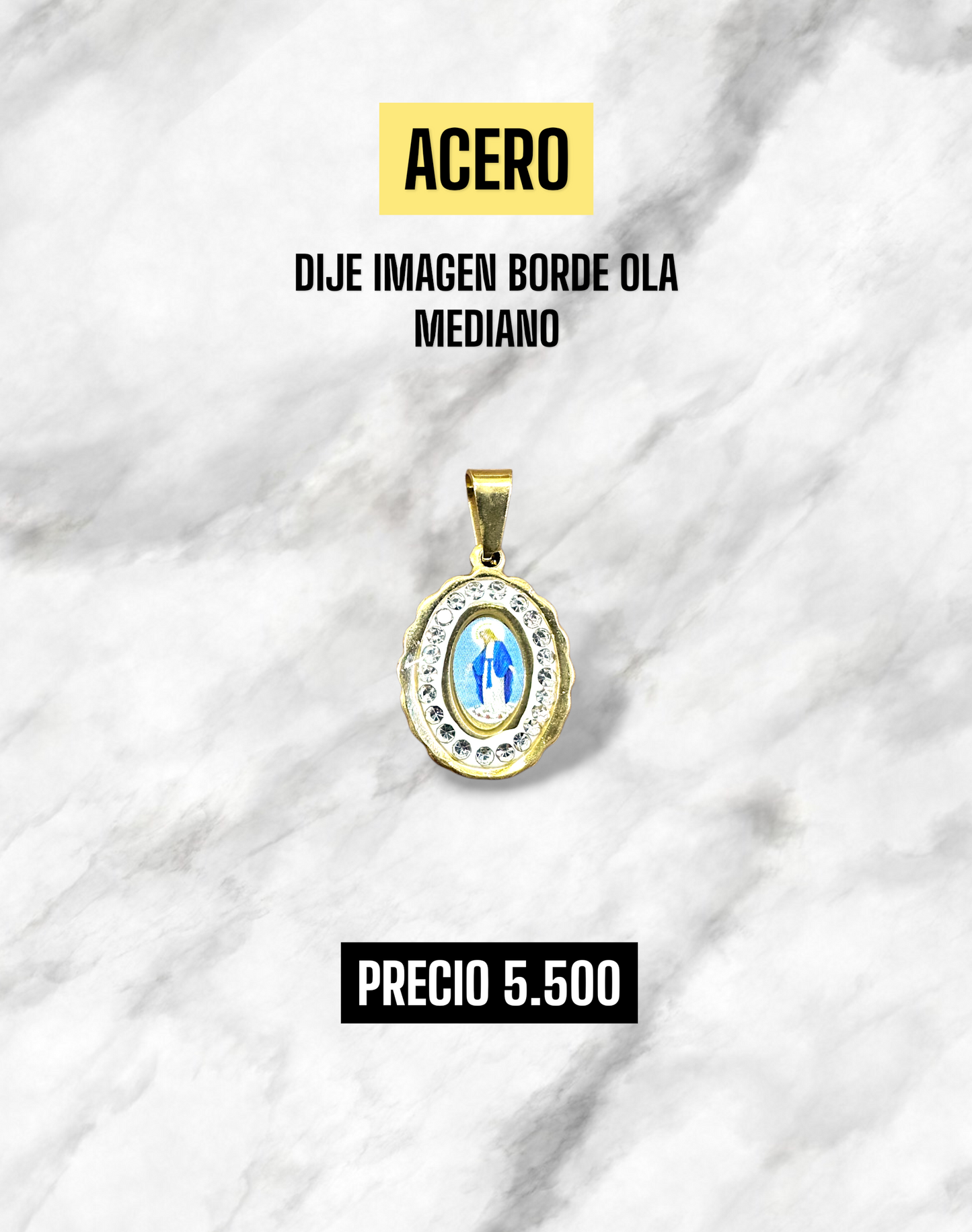 DIJE IMAGEN BORDE OLA MEDIANO ACERO