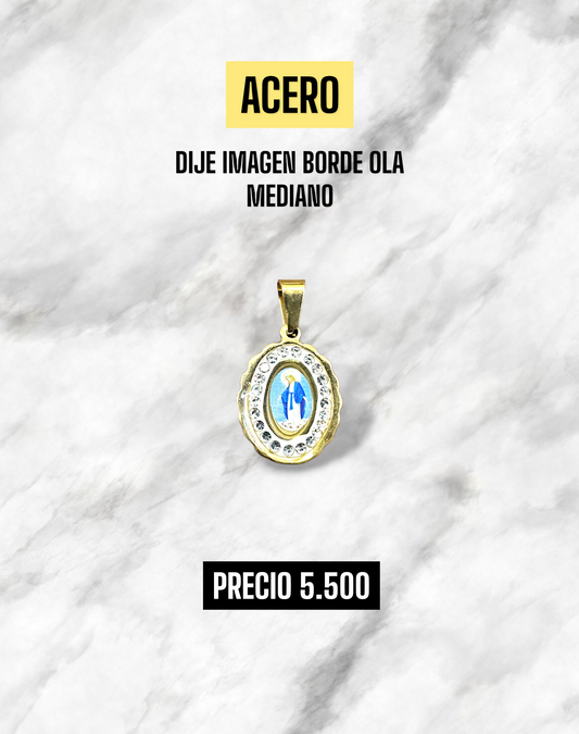 DIJE IMAGEN BORDE OLA MEDIANO ACERO