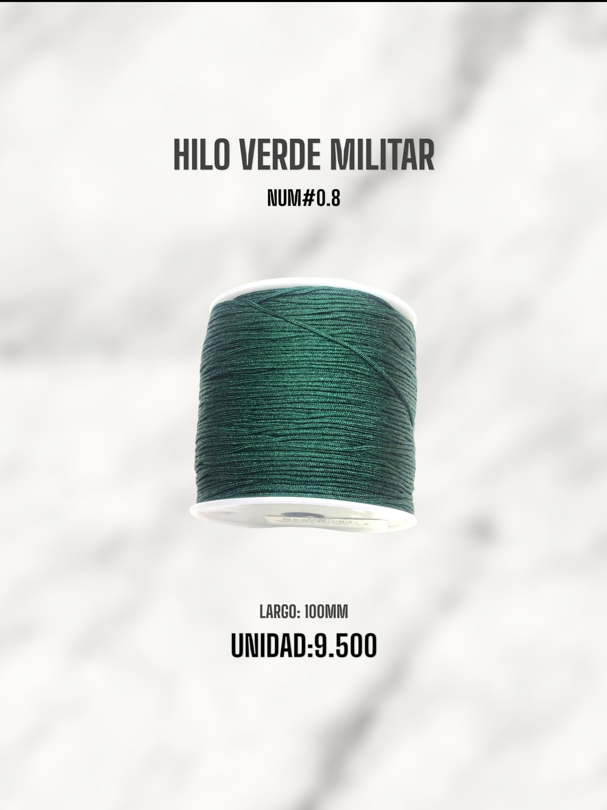 HILO VERDE MILITAR 0.8MM 100M