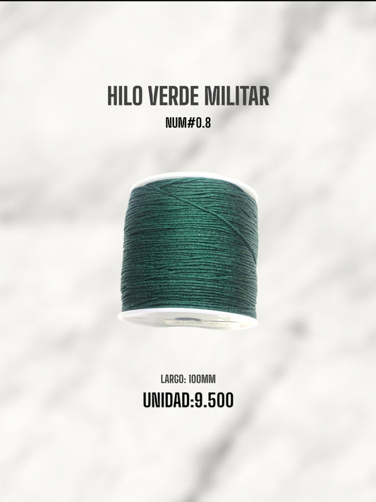 HILO VERDE MILITAR 0.8MM 100M