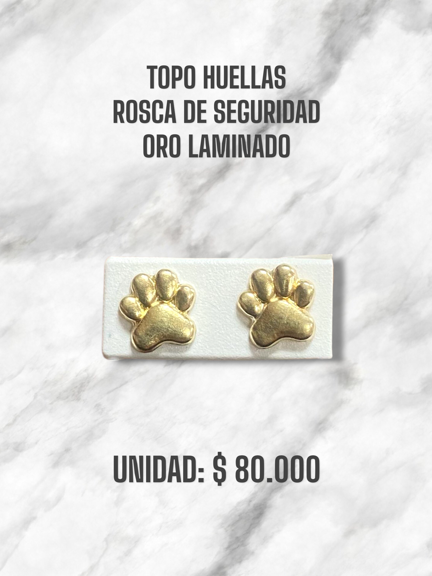 TOPO HUELLAS ROSCA S. ORO LAMINADO