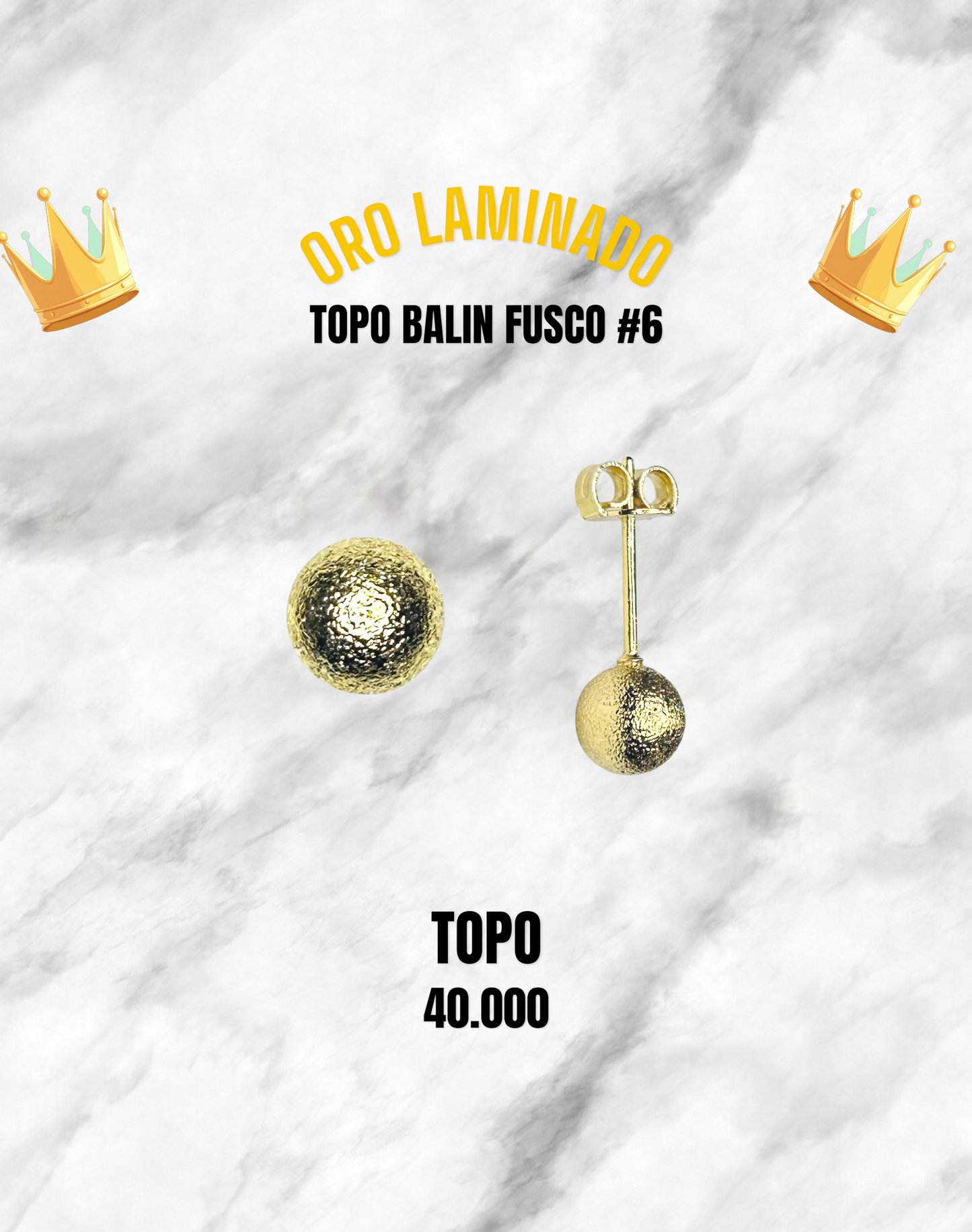 TOPO BALIN FUSCO ORO LAMINADO