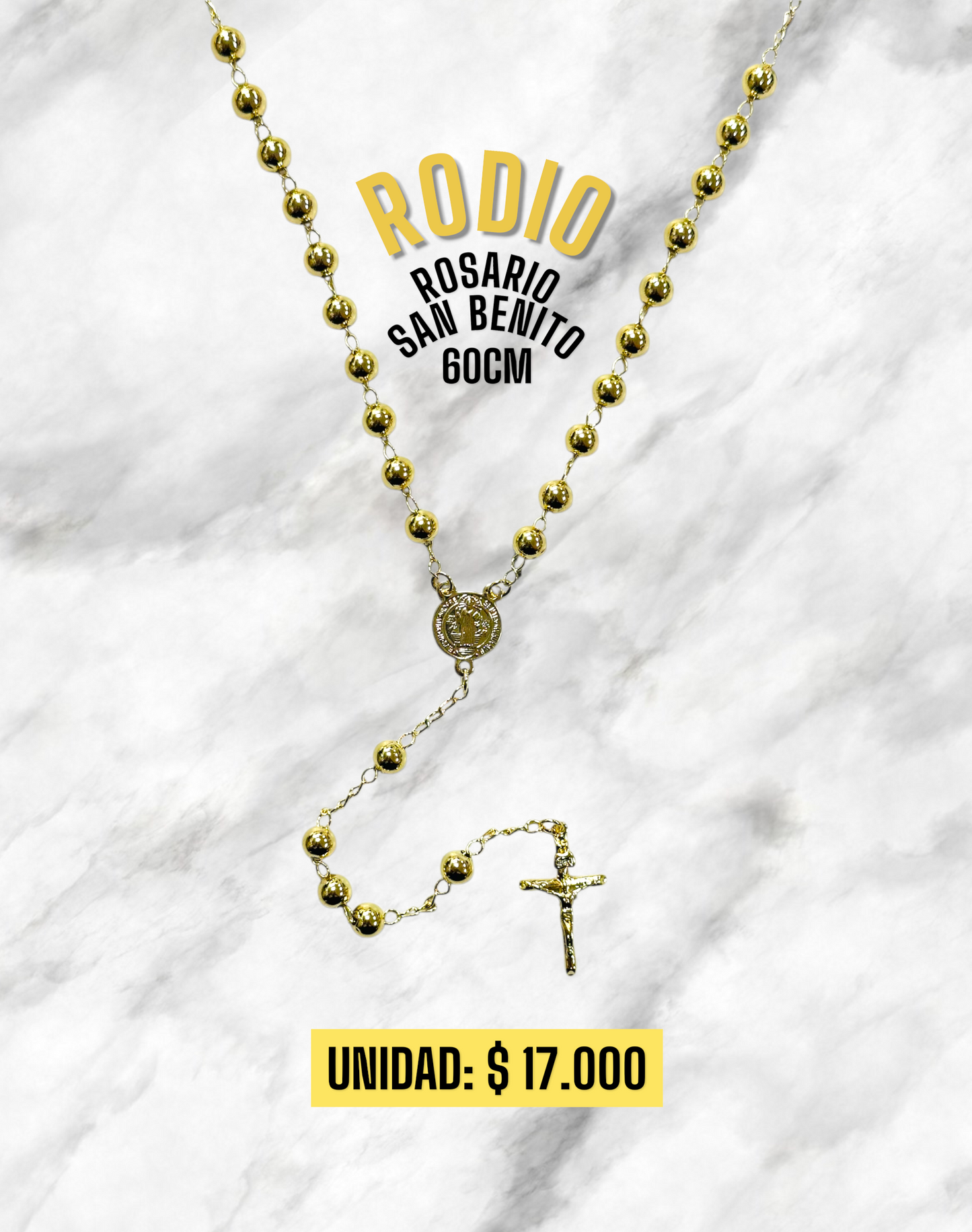 ROSARIO SAN BENITO 60CM RODIO