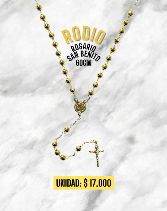 ROSARIO SAN BENITO 60CM RODIO