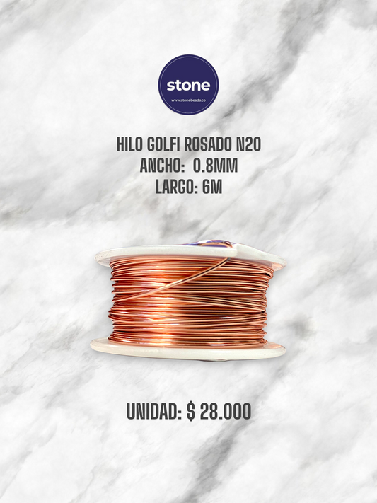 HILO GOLFI ROSADO N20 0.8MM 6M