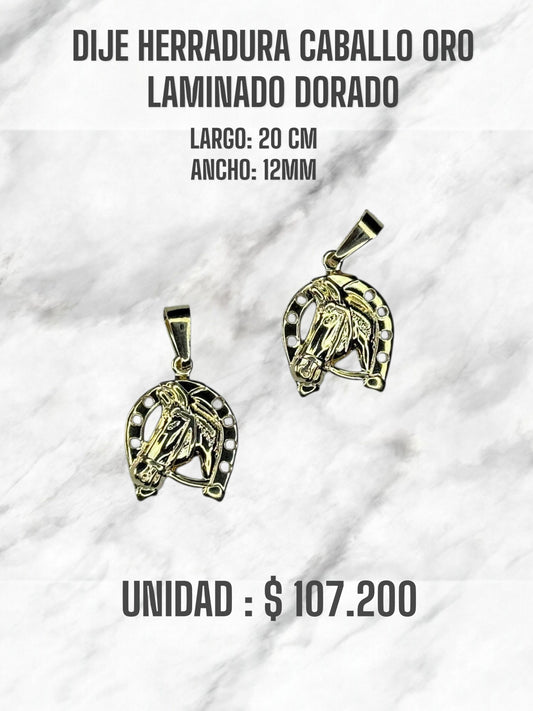 VIDEO HERRADURA CABALLO ORO LAMINADO DORADO