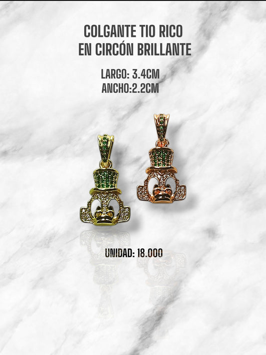 COLGANTE TIO RICO EN CIRCON BRILLANTE