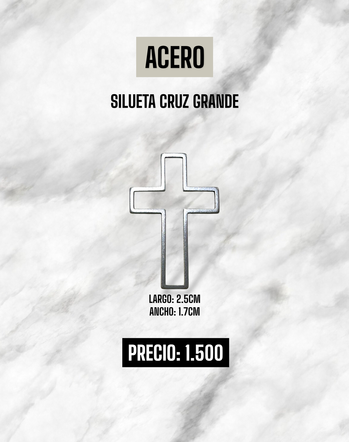 SILUETA CRUZ ACERO