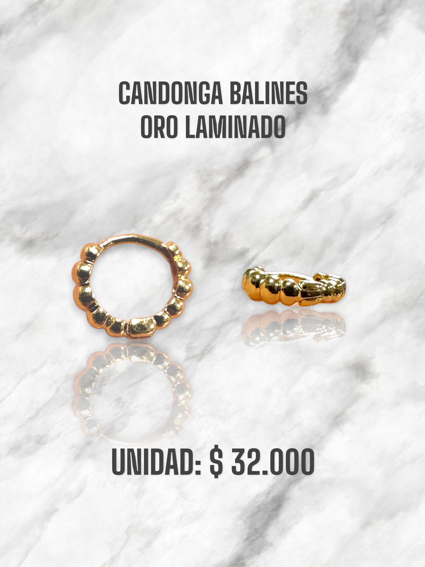 CANDONGA BALINES ORO LAMINADO
