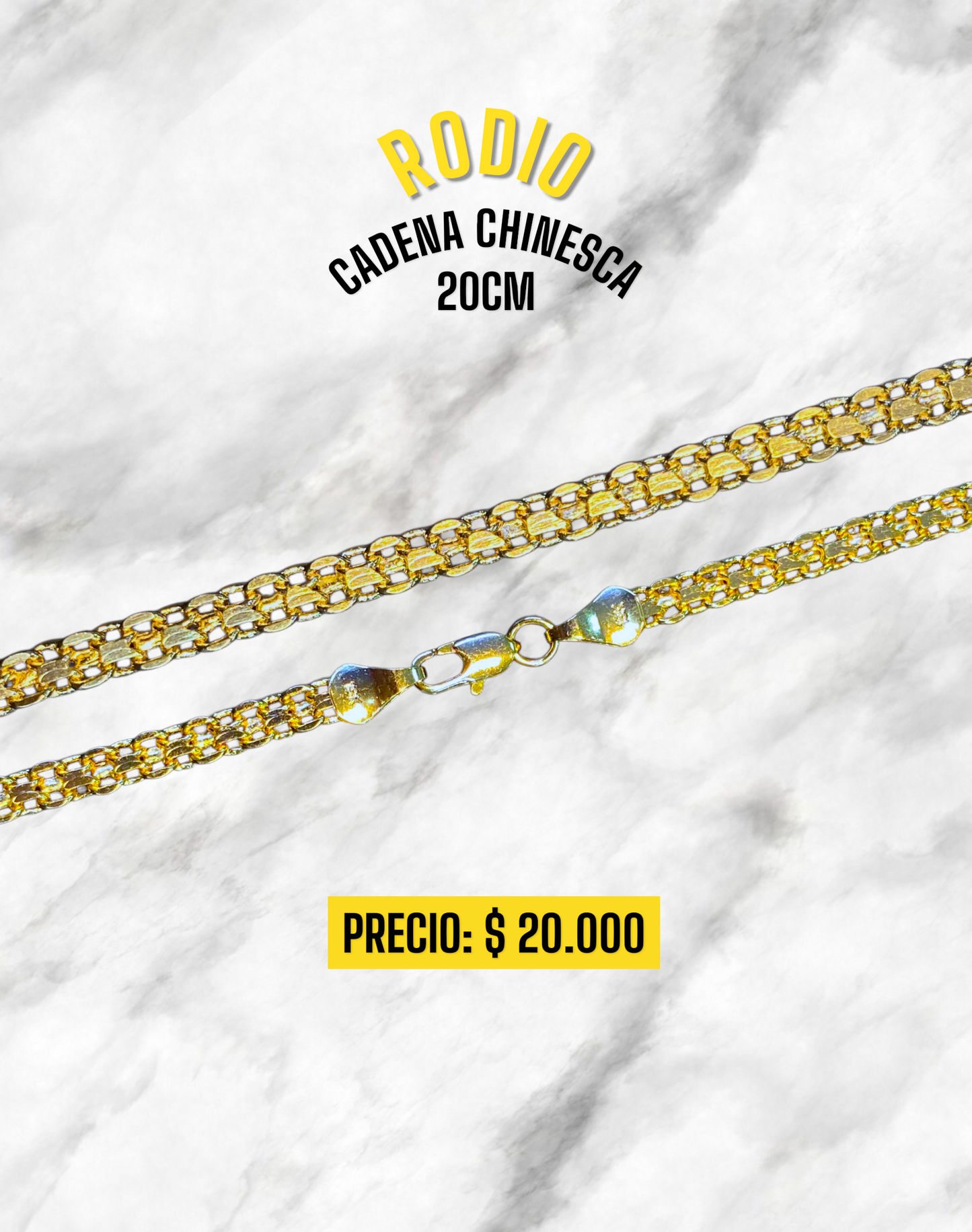 CADENA CHINESCA 60CM RODIO