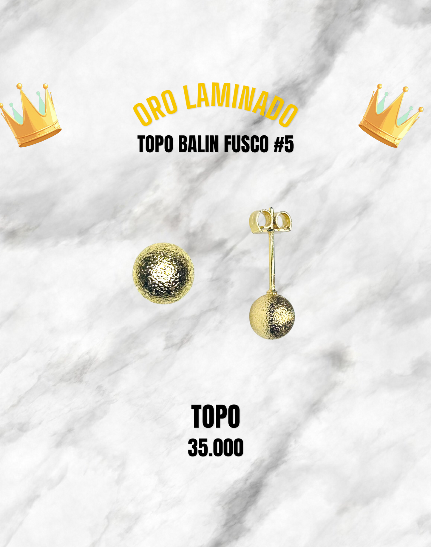 TOPO BALIN FUSCO ORO LAMINADO