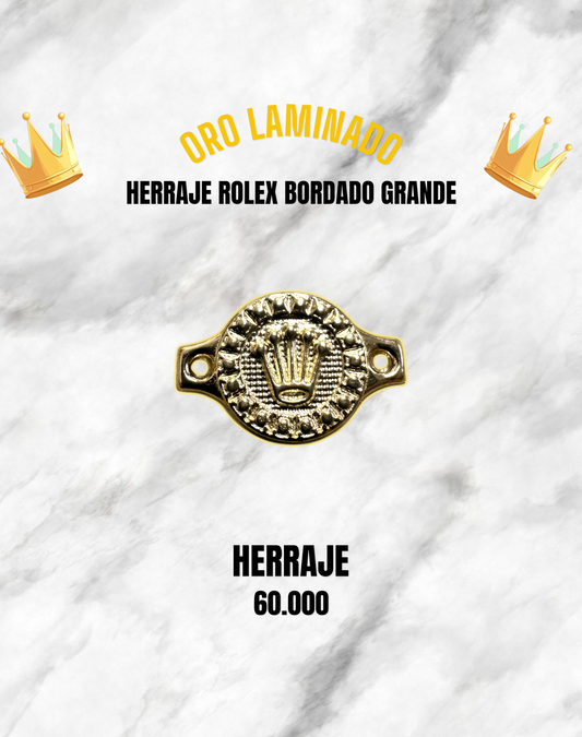 DIJE ROLEX BORDADO GRANDE PULSO ORO LAMINADO