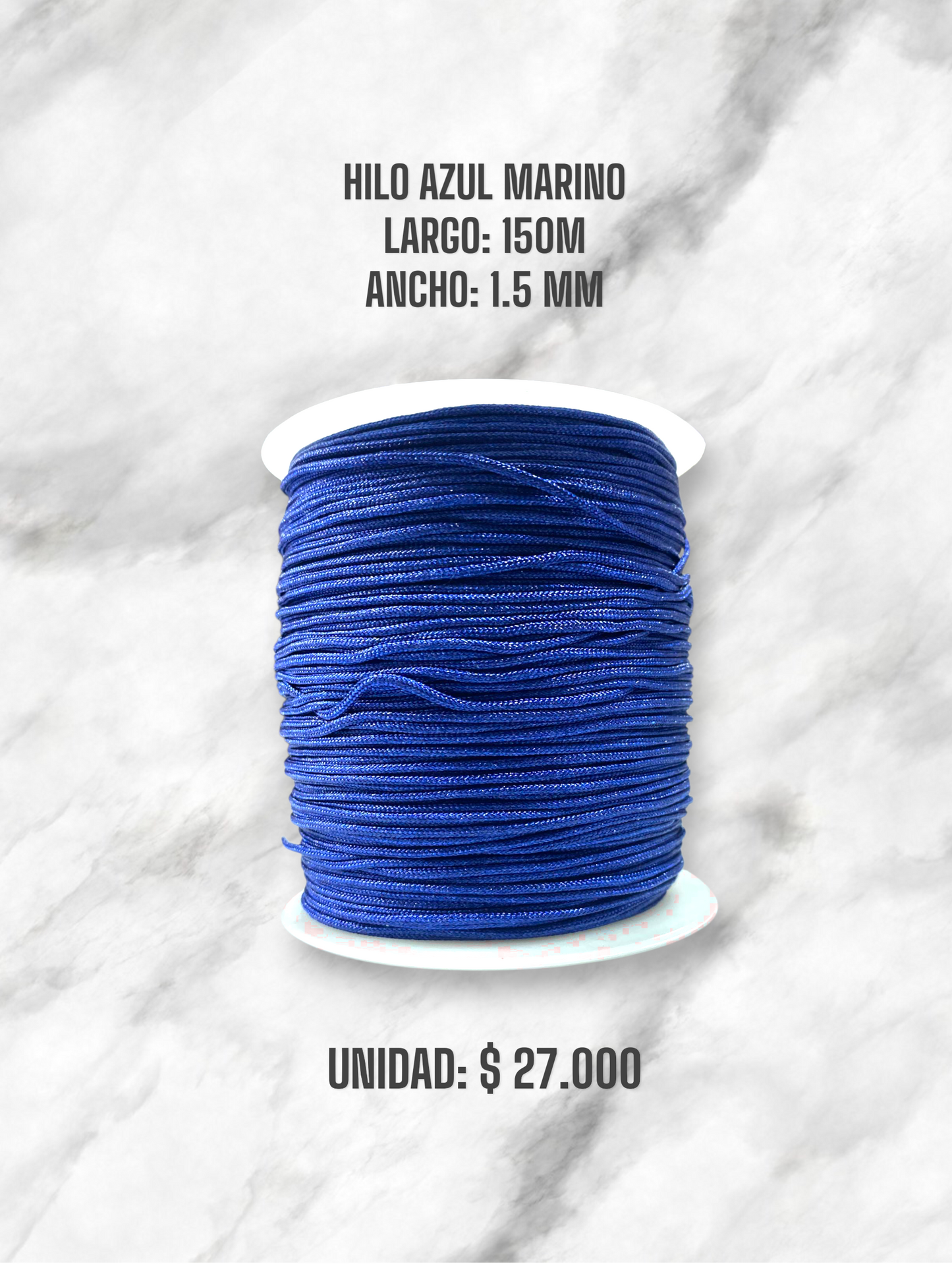 HILO AZUL MARINO 1MM 150M