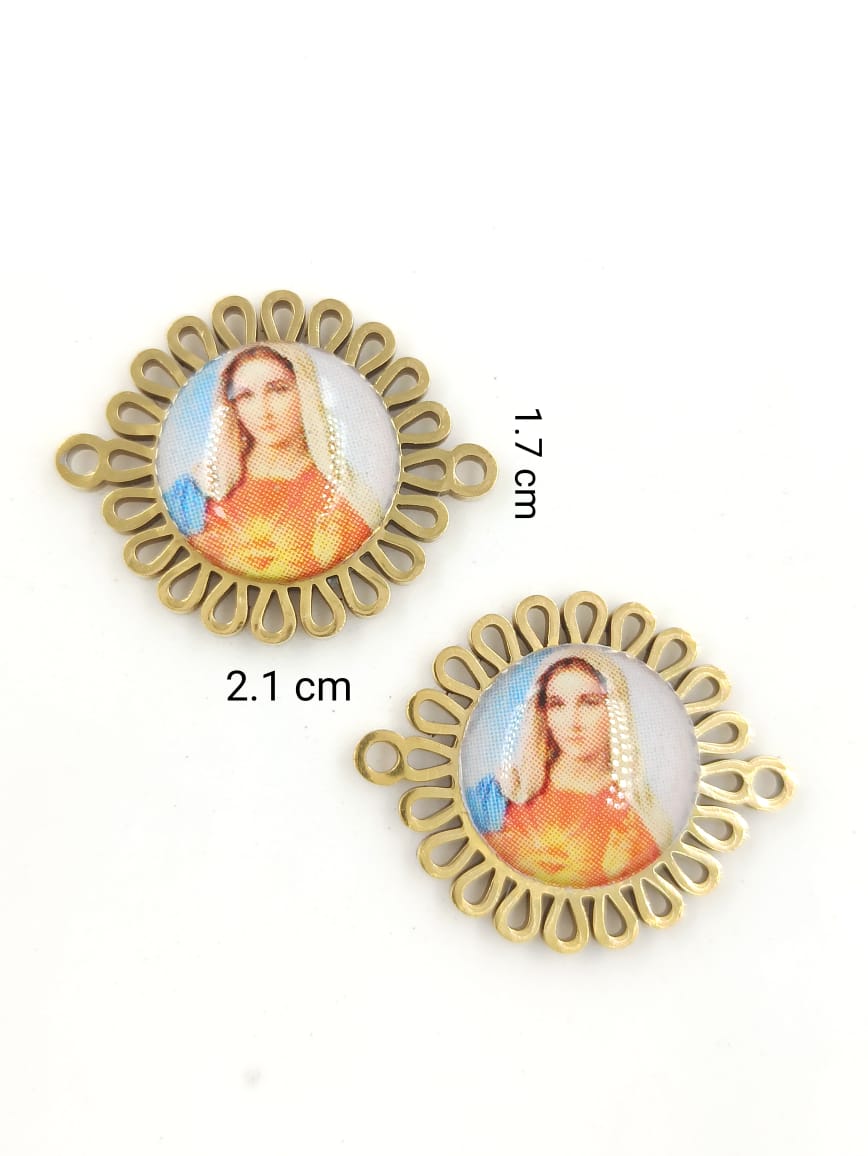 DIJE VIRGEN GUADALUPE ACERO DORADO