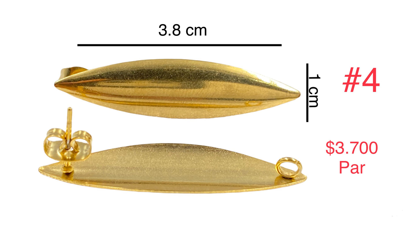 Topos Para Tejer Filigrana DORADOS Acero