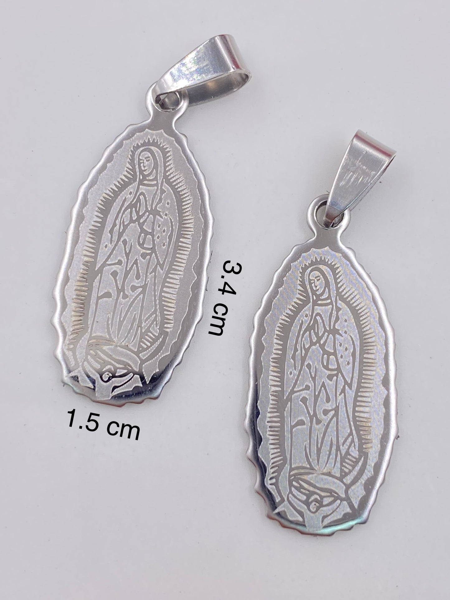 Dije Virgen Guadalupe Acero colgante