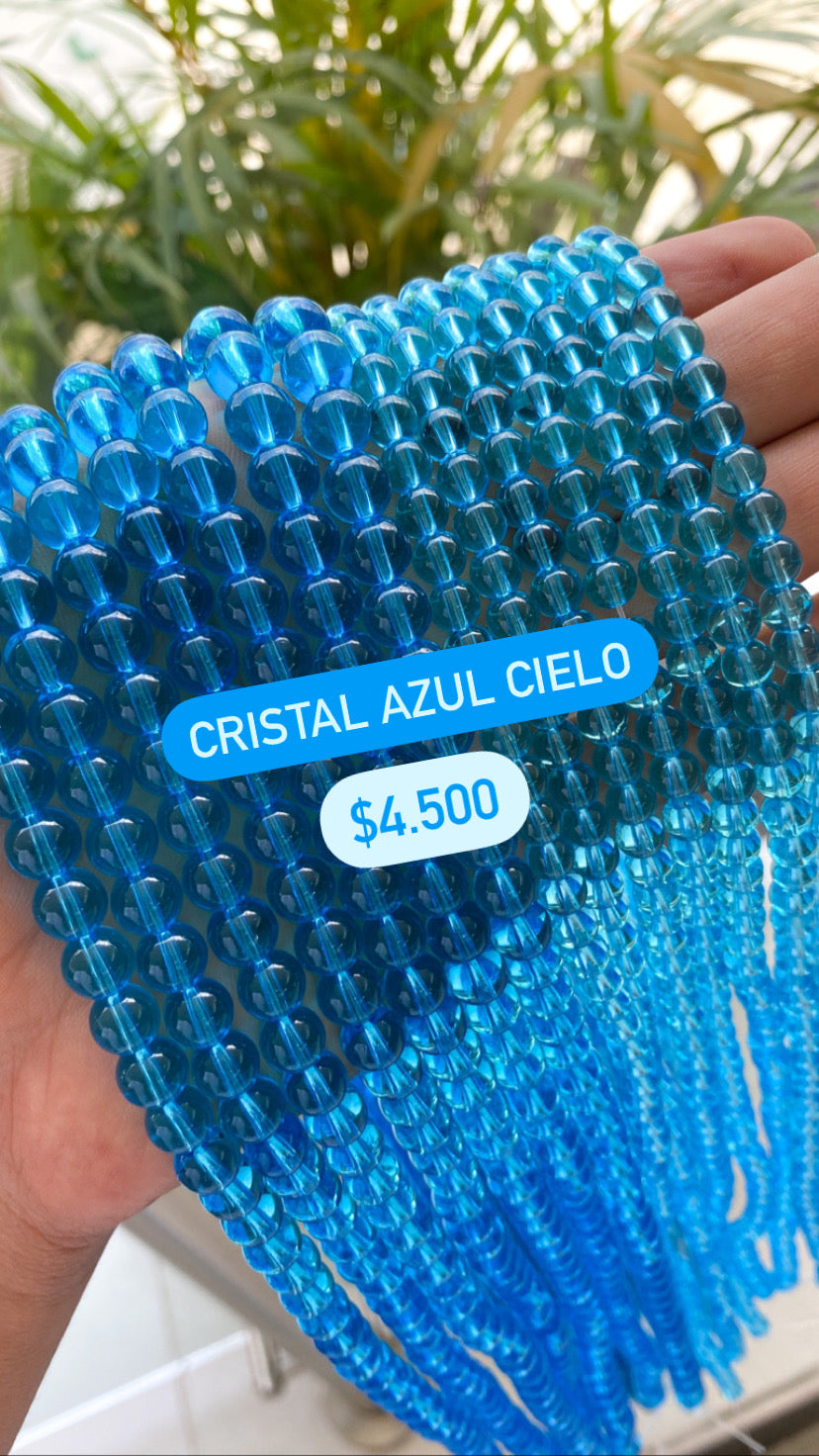 SARTA CRISTAL BRILLANTE AZUL CIELO