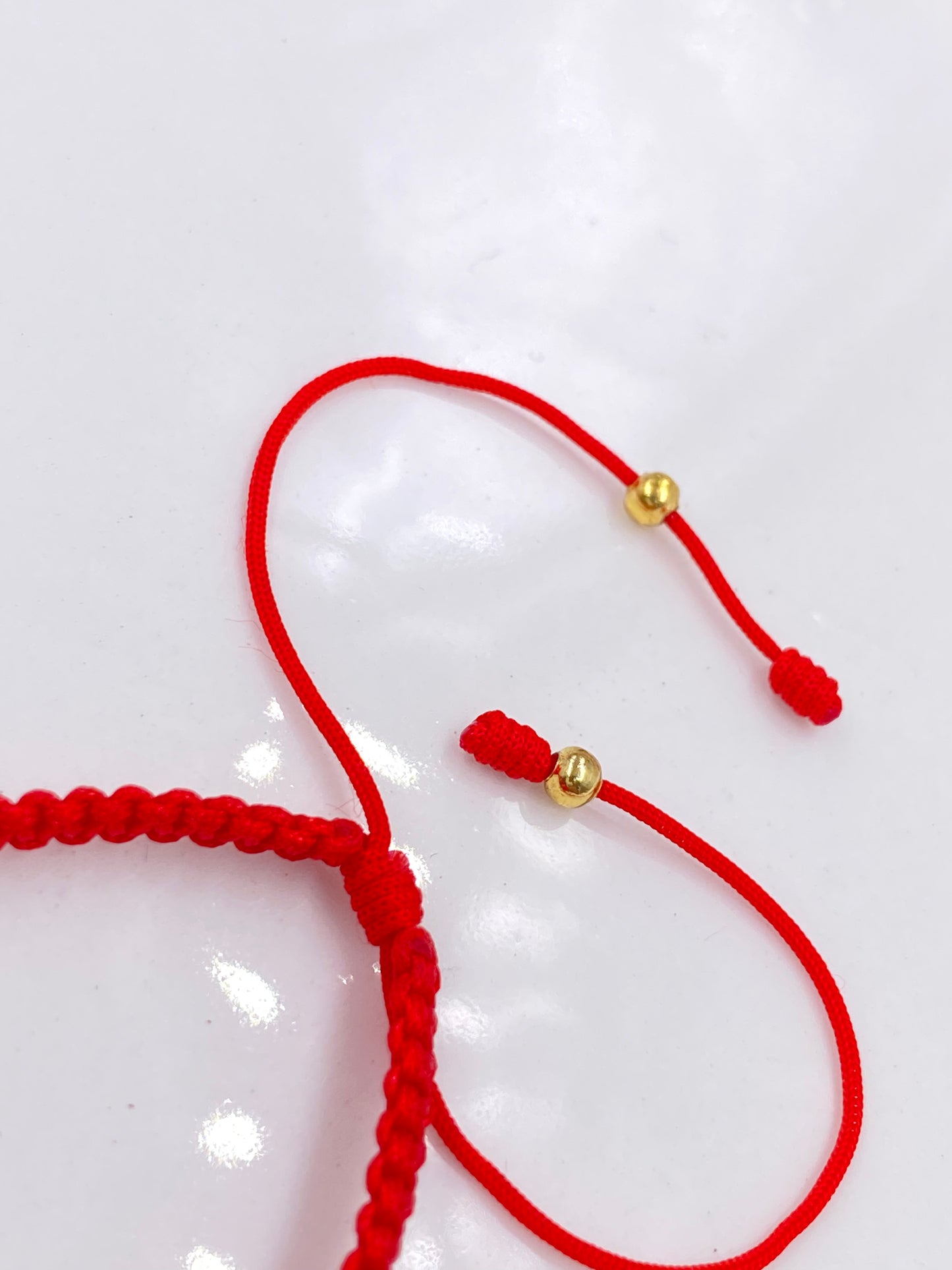 EXTENSIÓN PULSERA TEJIDO PLANO HILO CHINO ROJO