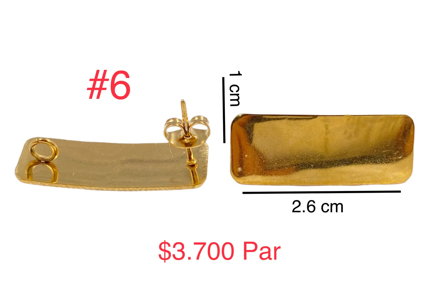 Topos Para Tejer Filigrana DORADOS Acero