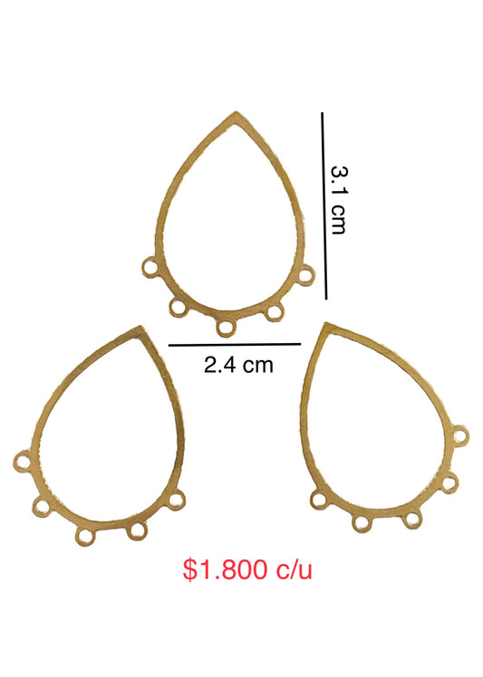 Aros Para Tejer Candongas Acero Dorado