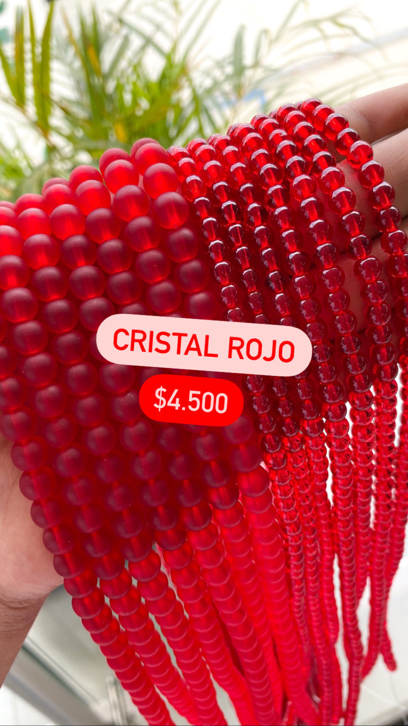 SARTA CRISTAL BRILLANTE ROJO