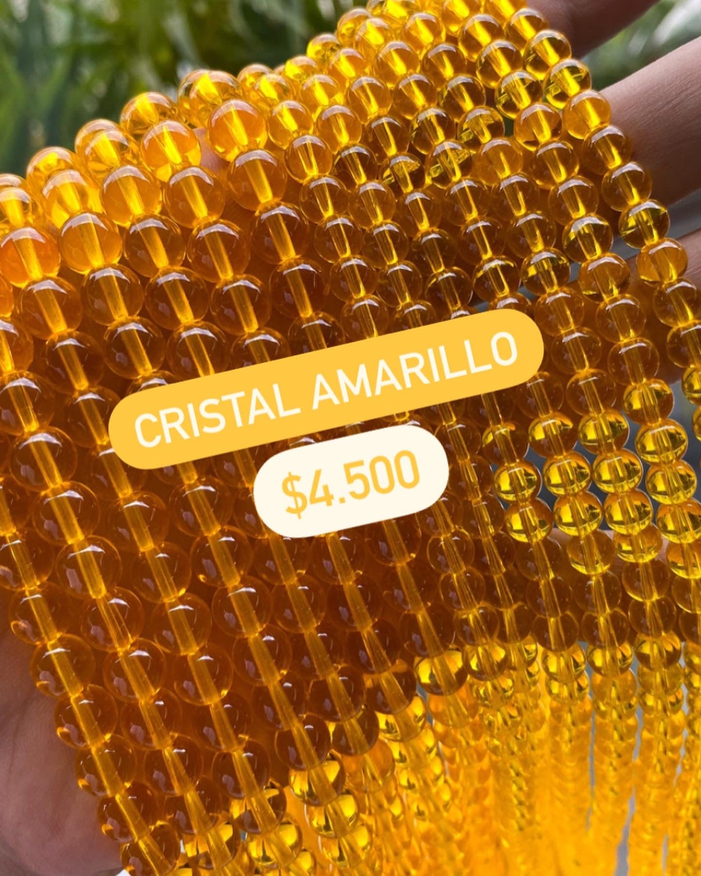 SARTA CRISTAL BRILLANTE AMARILLO